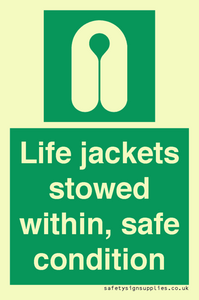 Life jackets stowed within